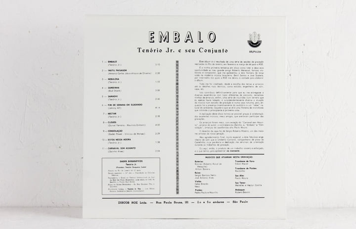 Tenório Jr. - Embalo (2017 Mr Bongo Reissue LP)