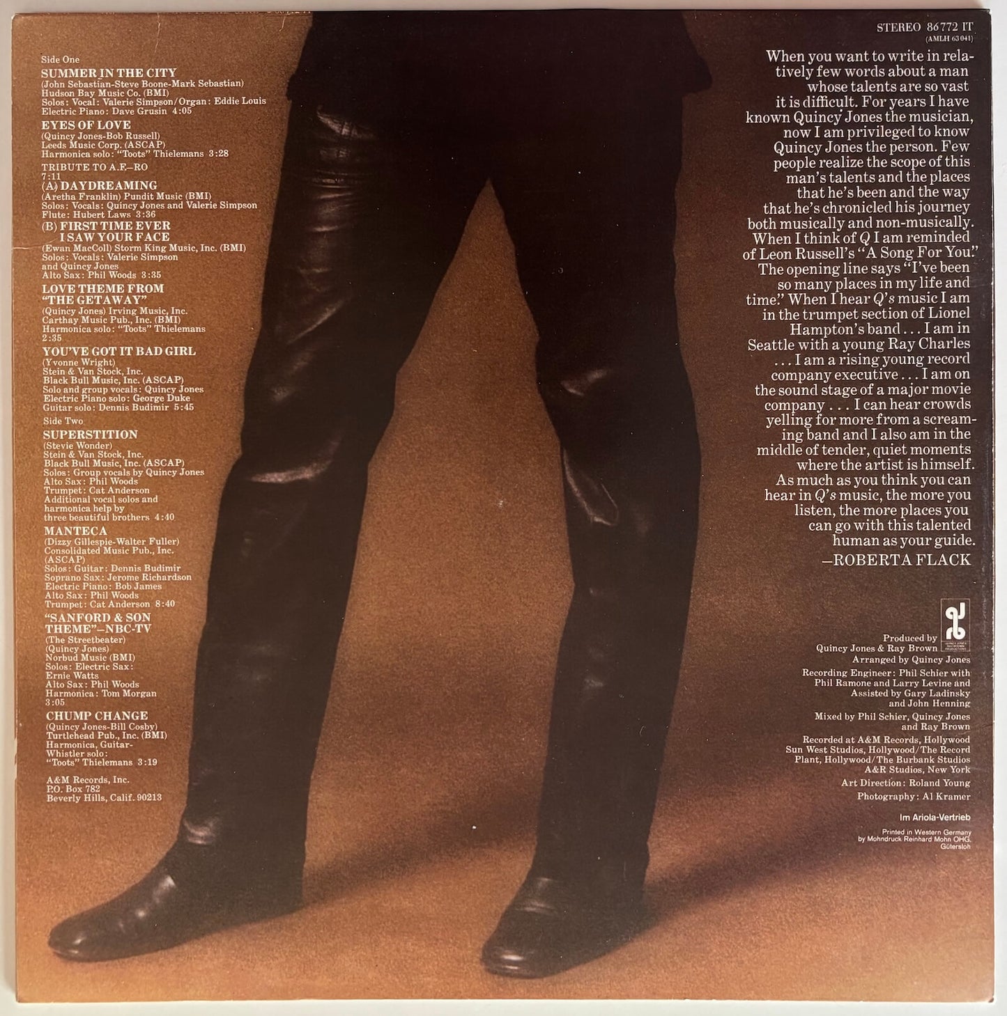 Quincy Jones - You've Got It Bad Girl (1973 German A&M Vinyl LP)