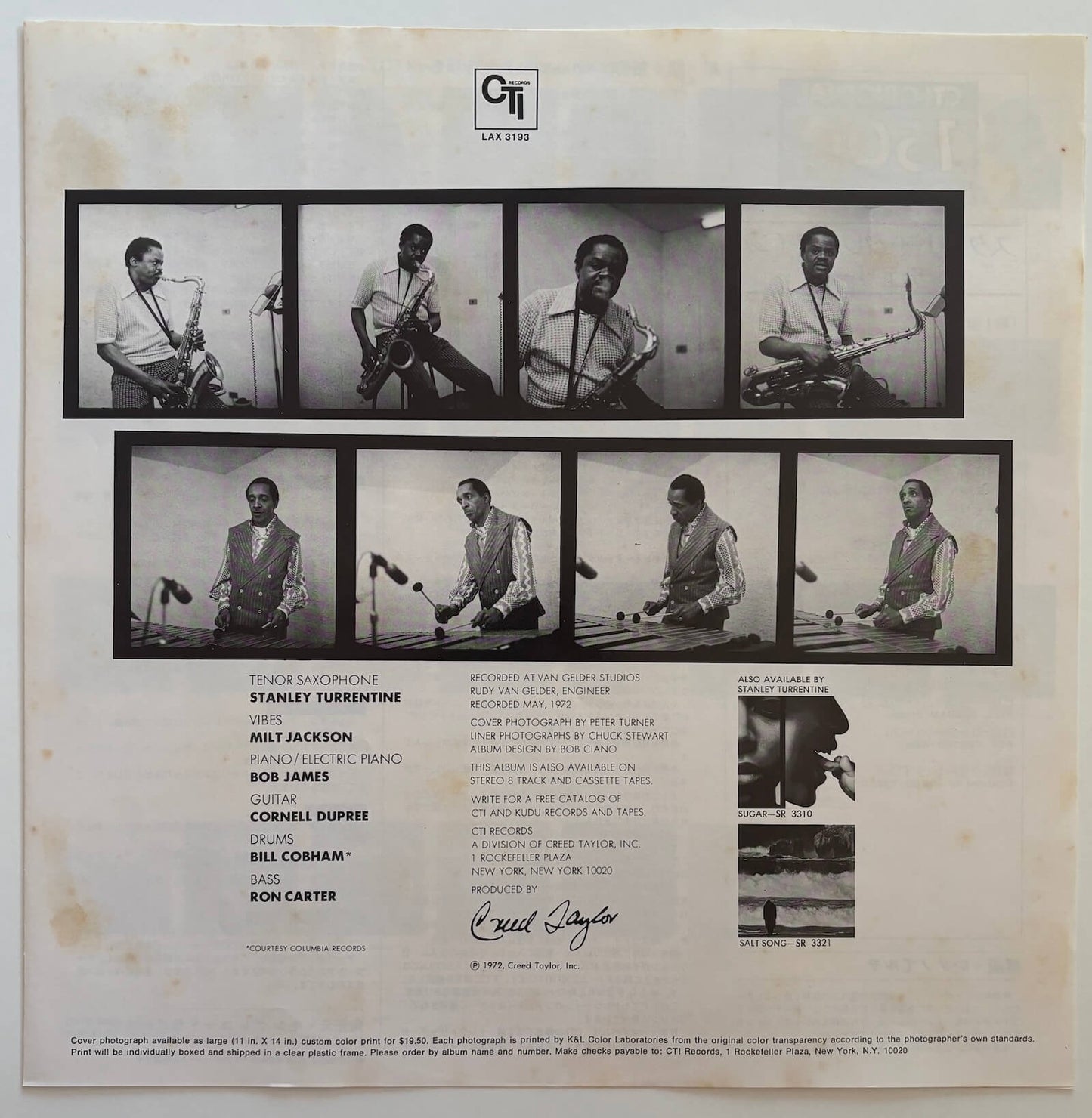 Stanley Turrentine With Milt Jackson - Cherry (1978 Japanese CTI Limited Edition LP)