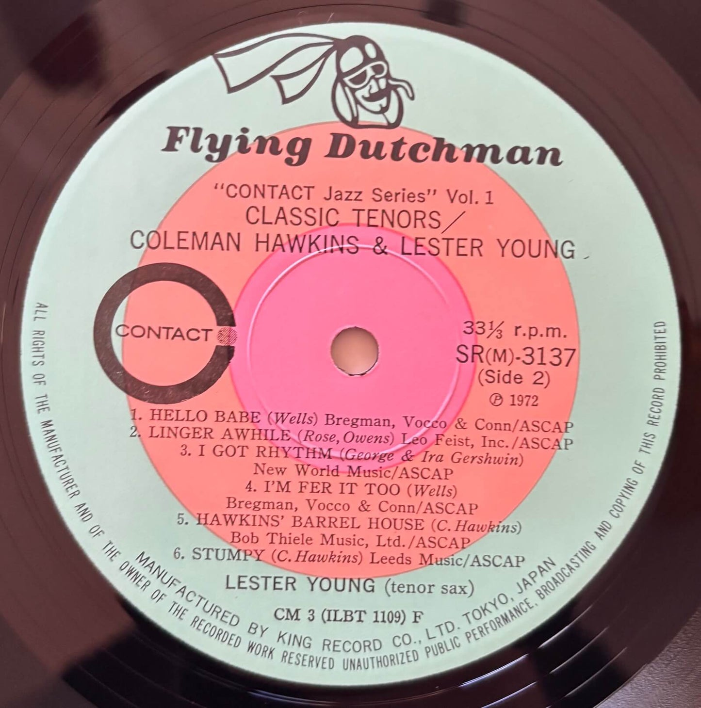 Coleman Hawkins and Lester Young - Classic Tenors (1972 Japanese Flying Dutchman Mono LP)
