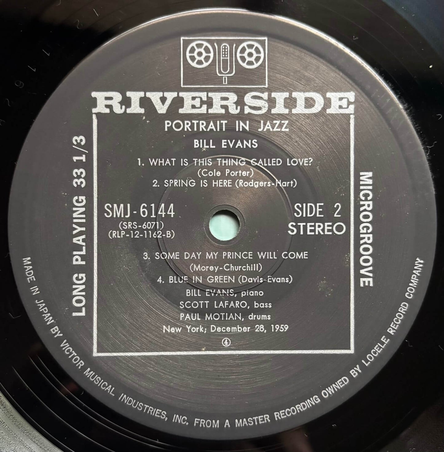 Bill Evans Trio - Portrait in Jazz (1976 Japanese Riverside Vinyl LP)