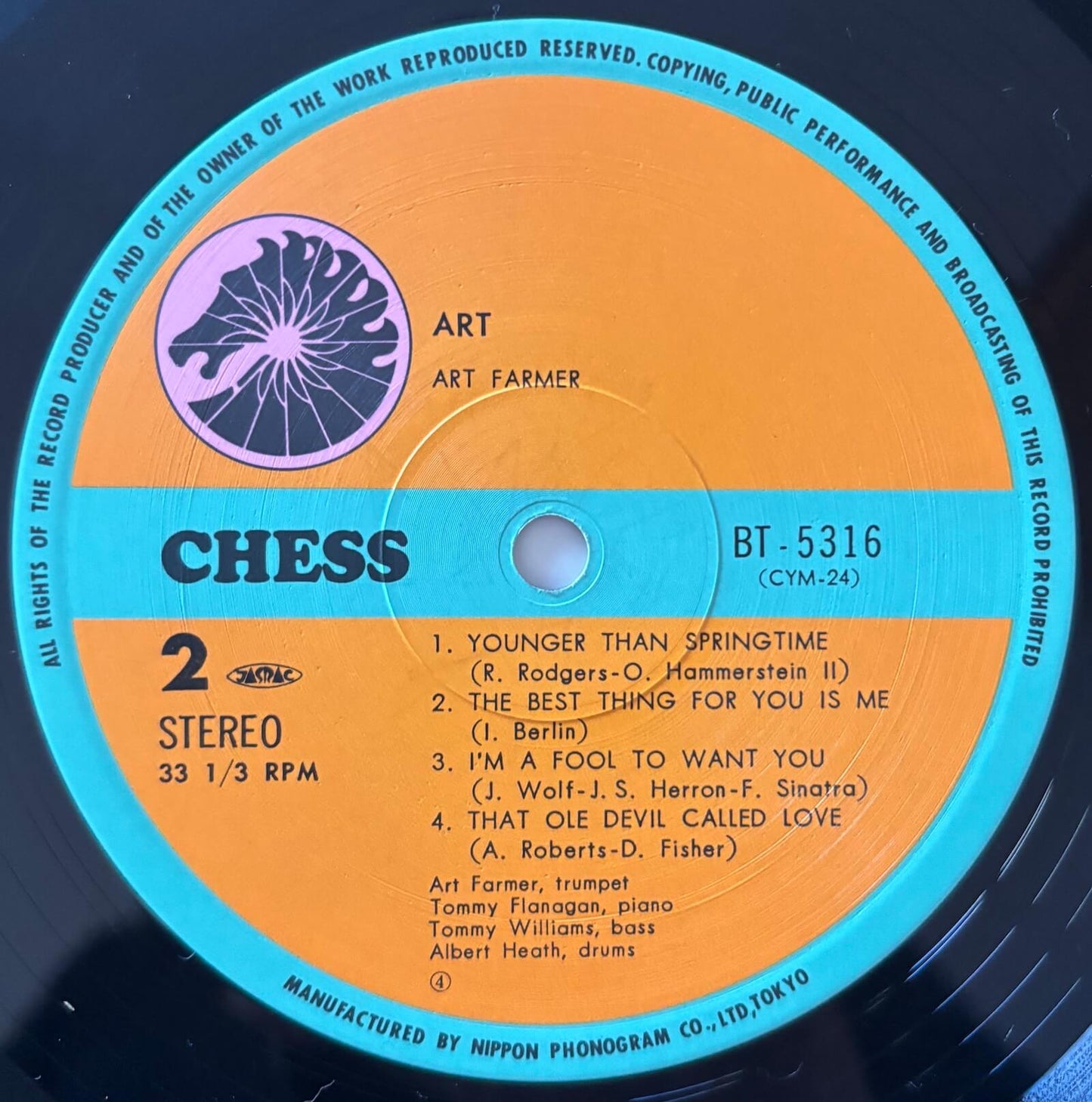 Art Farmer - Art (1979 Japanese Chess Stereo LP)