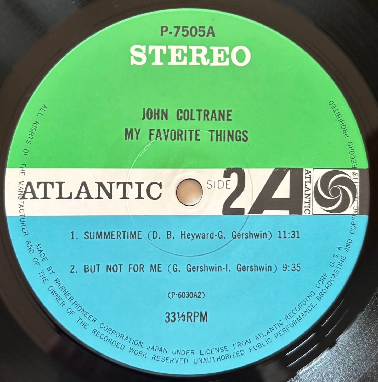 John Coltrane - My Favorite Things (1976 Japanese Atlantic Stereo LP)