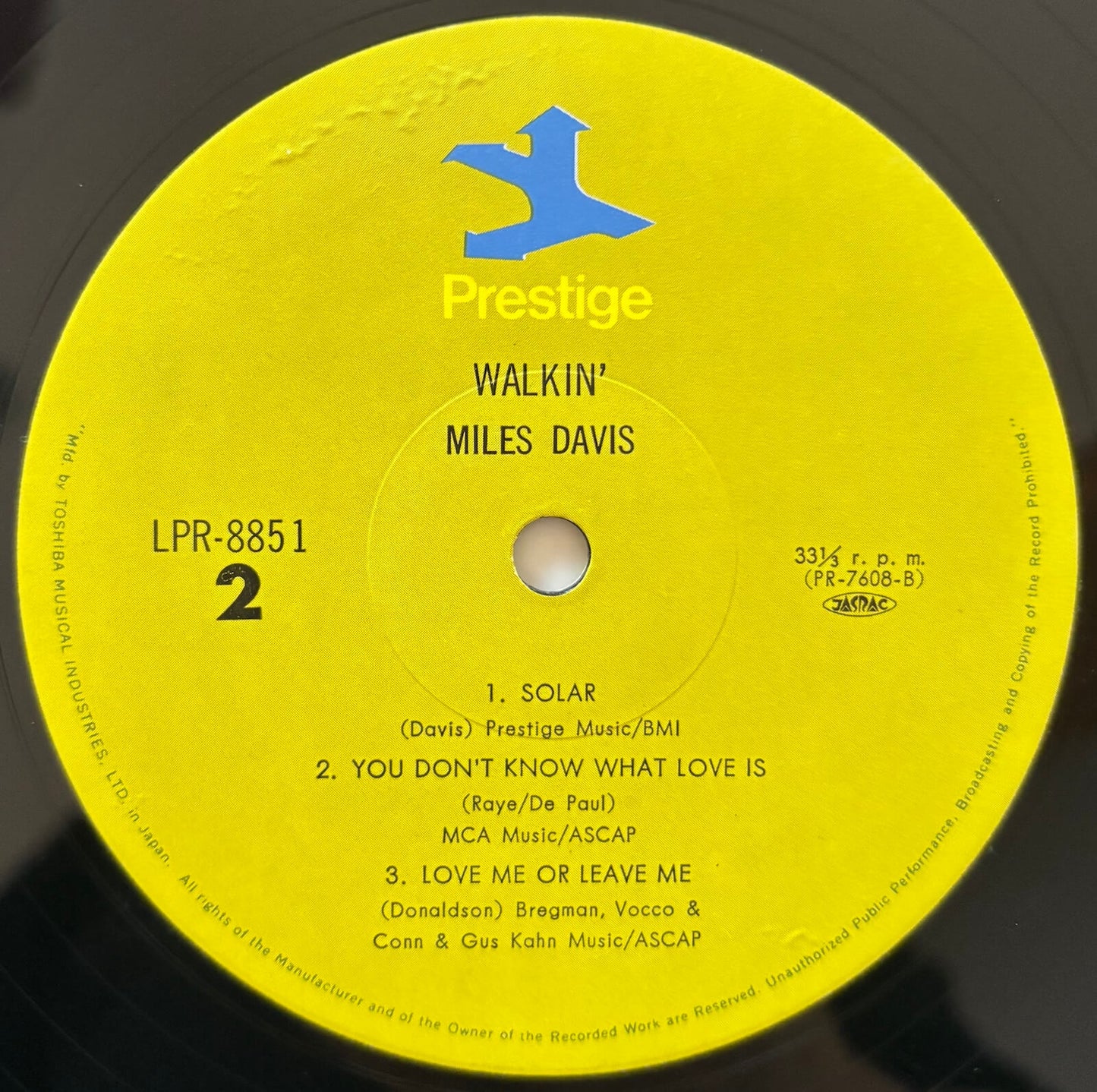 Miles Davis - Walkin' (1973 Japanese Prestige Mono LP)