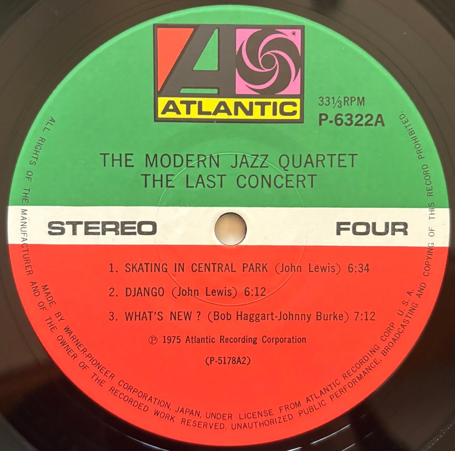 The Modern Jazz Quartet - The Last Concert (1975 Japanese Atlantic Gatefold 2LP)