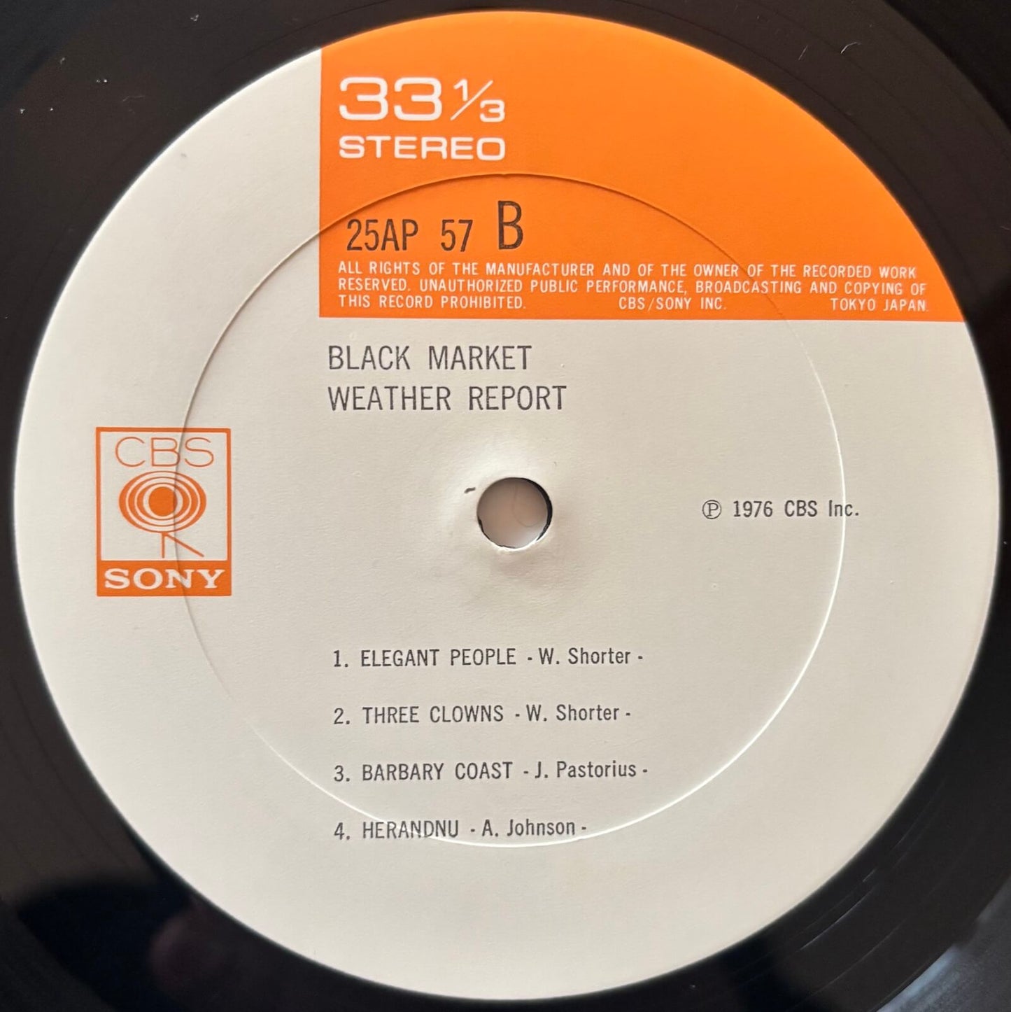 Weather Report - Black Market (1976 Japanese CBS/Sony Stereo LP)