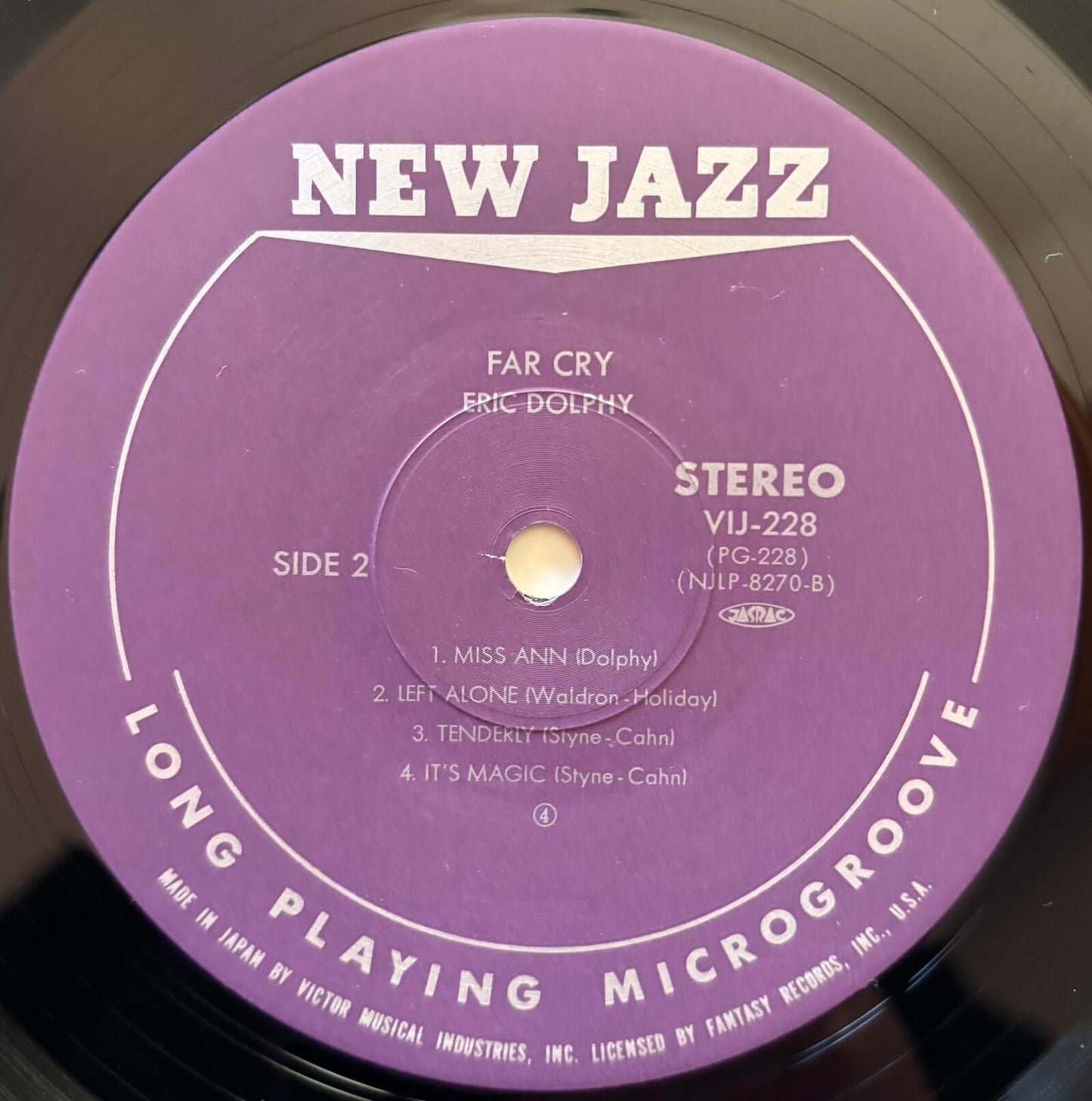 Eric Dolphy with Booker Little - Far Cry (1984 Japanese New Jazz Stereo LP)