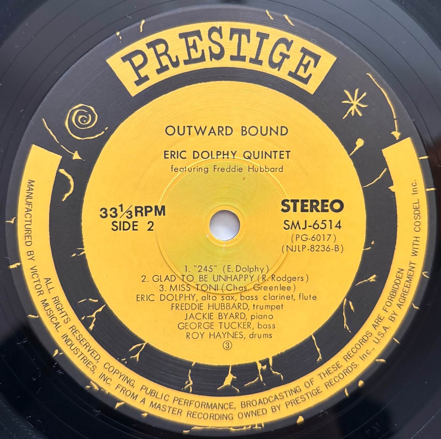 Eric Dolphy Quintet - Outward Bound (1976 Japanese New Jazz Stereo LP)