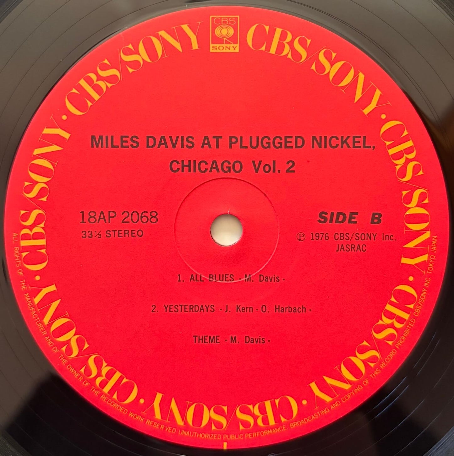 Miles Davis - Miles Davis at Plugged Nickel, Chicago Vol. 2 (1981 Japanese CBS/Sony Stereo LP)