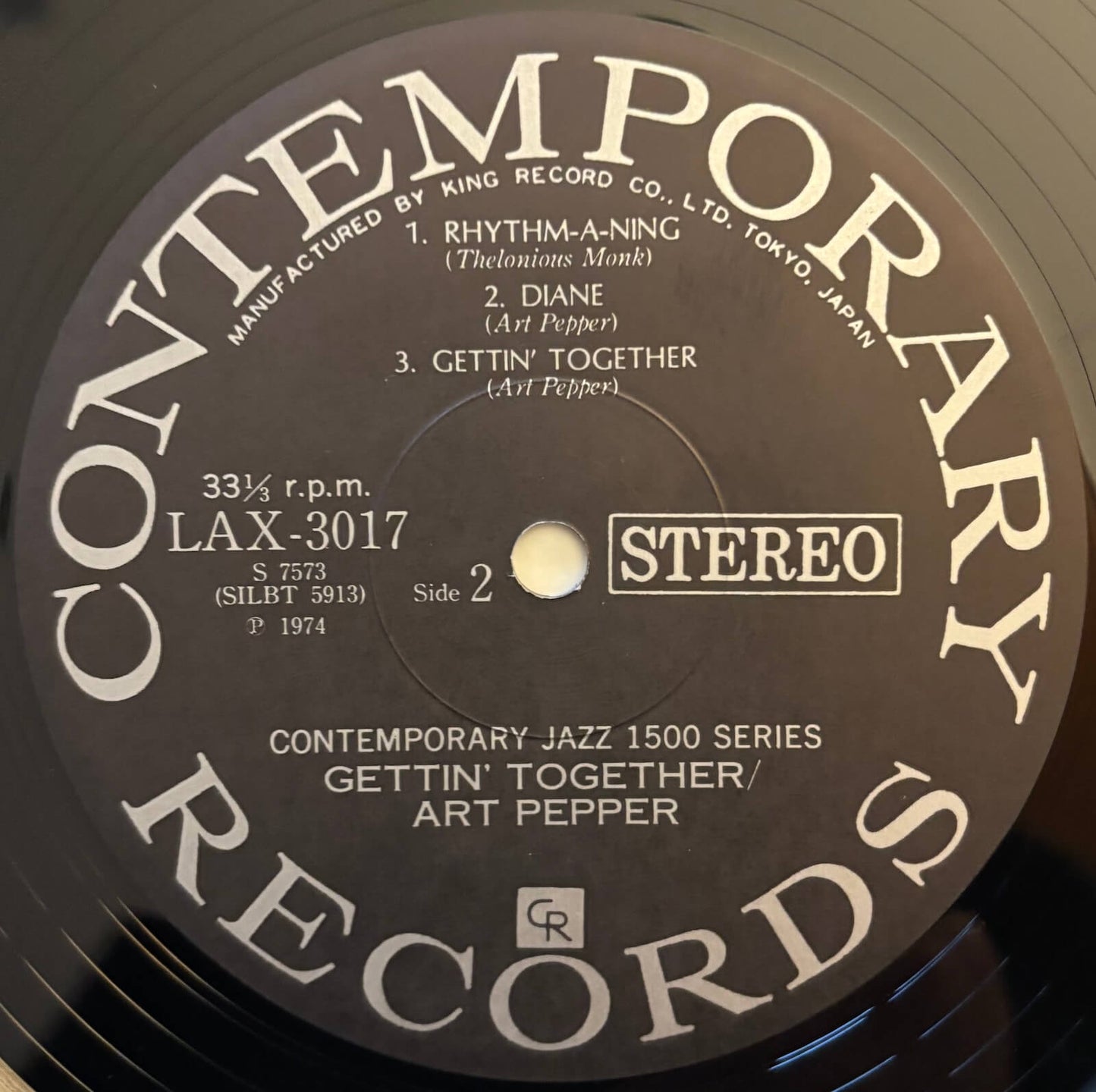 Art Pepper - Gettin' Together! (1974 Japanese Contemporary Vinyl LP)