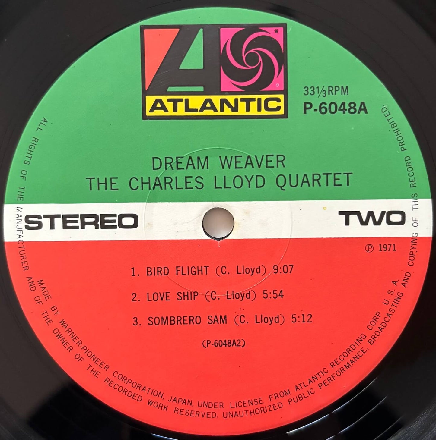 The Charles Lloyd Quartet - Dream Weaver (1976 Japanese Atlantic Vinyl LP)
