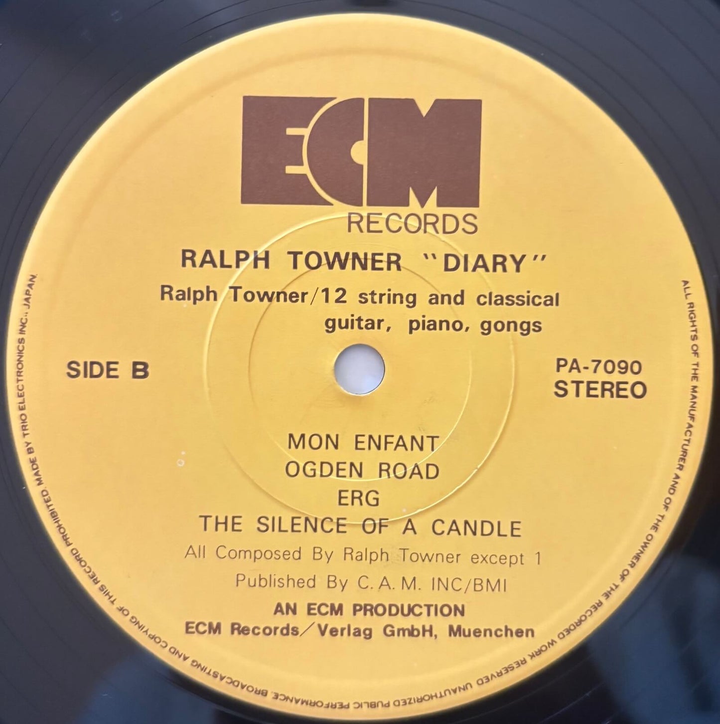 Ralph Towner - Diary (1974 Japanese ECM Vinyl LP)