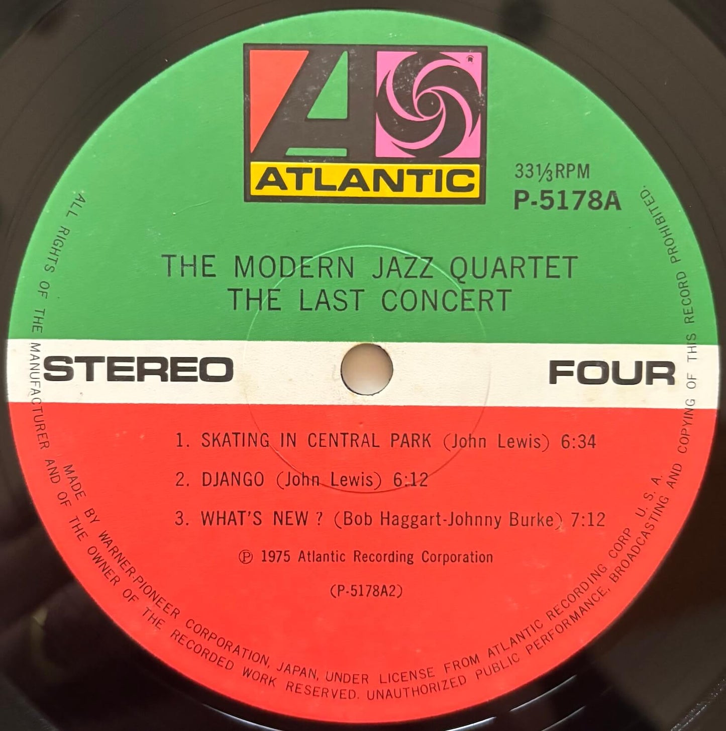 The Modern Jazz Quartet - The Last Concert (1975 Japanese Atlantic Gatefold 2LP)