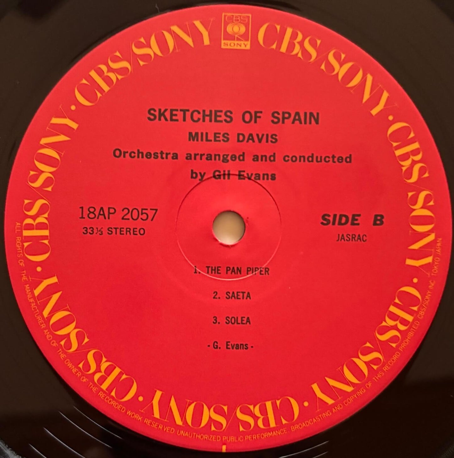 Miles Davis - Sketches Of Spain (1981 Japanese CBS/Sony Vinyl LP)