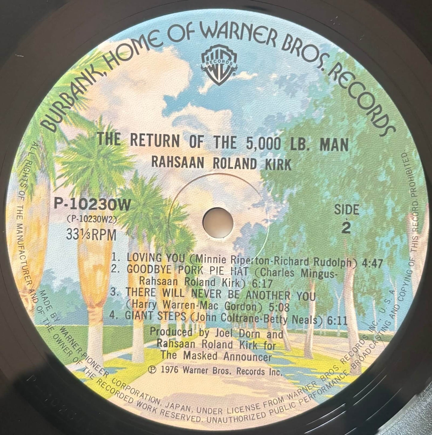 Rahsaan Roland Kirk - The Return Of The 5000 Lb. Man (1976 Japanese Warner Bros. Vinyl LP)