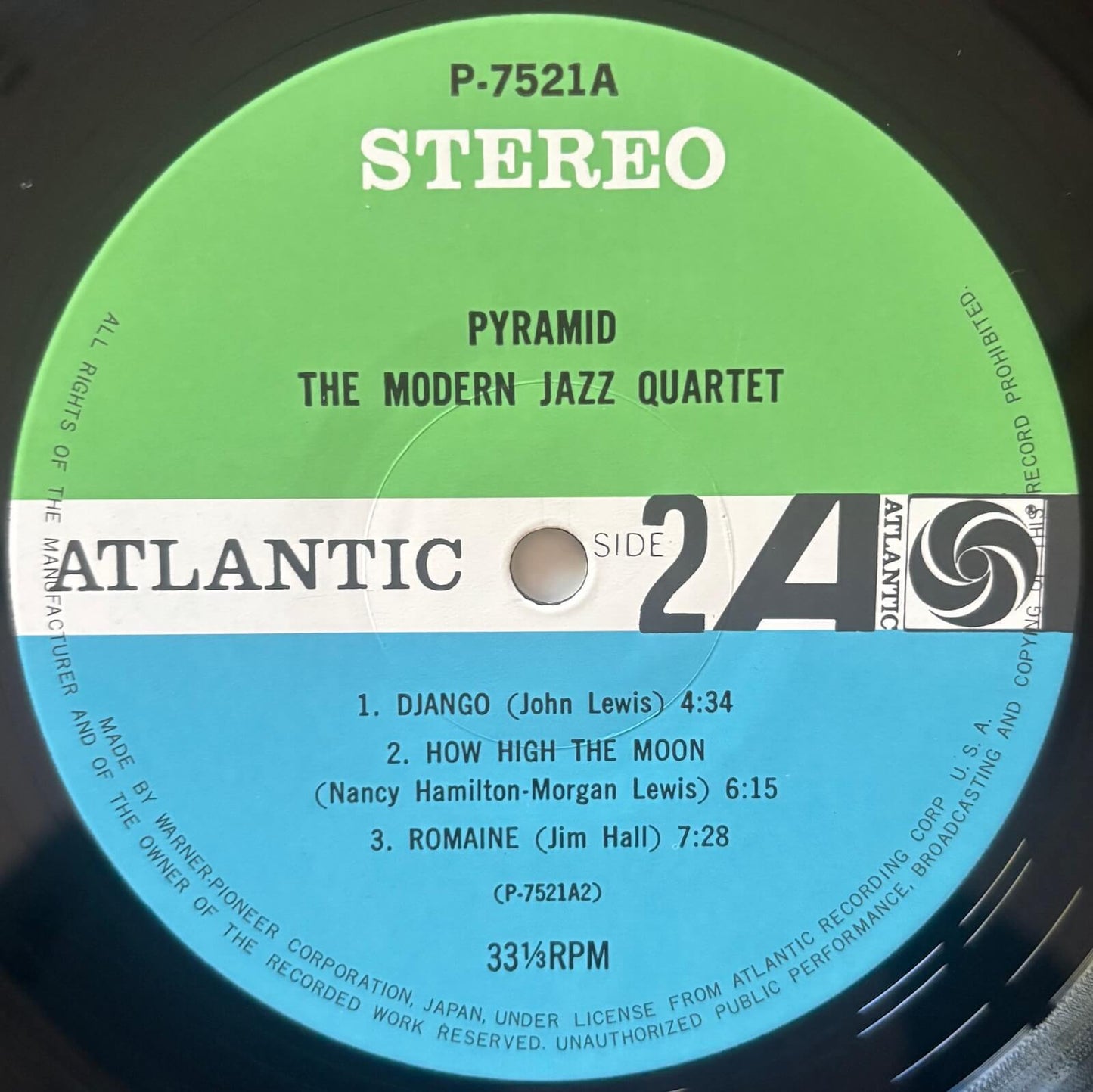The Modern Jazz Quartet - Pyramid (1976 Japanese Atlantic Vinyl LP)
