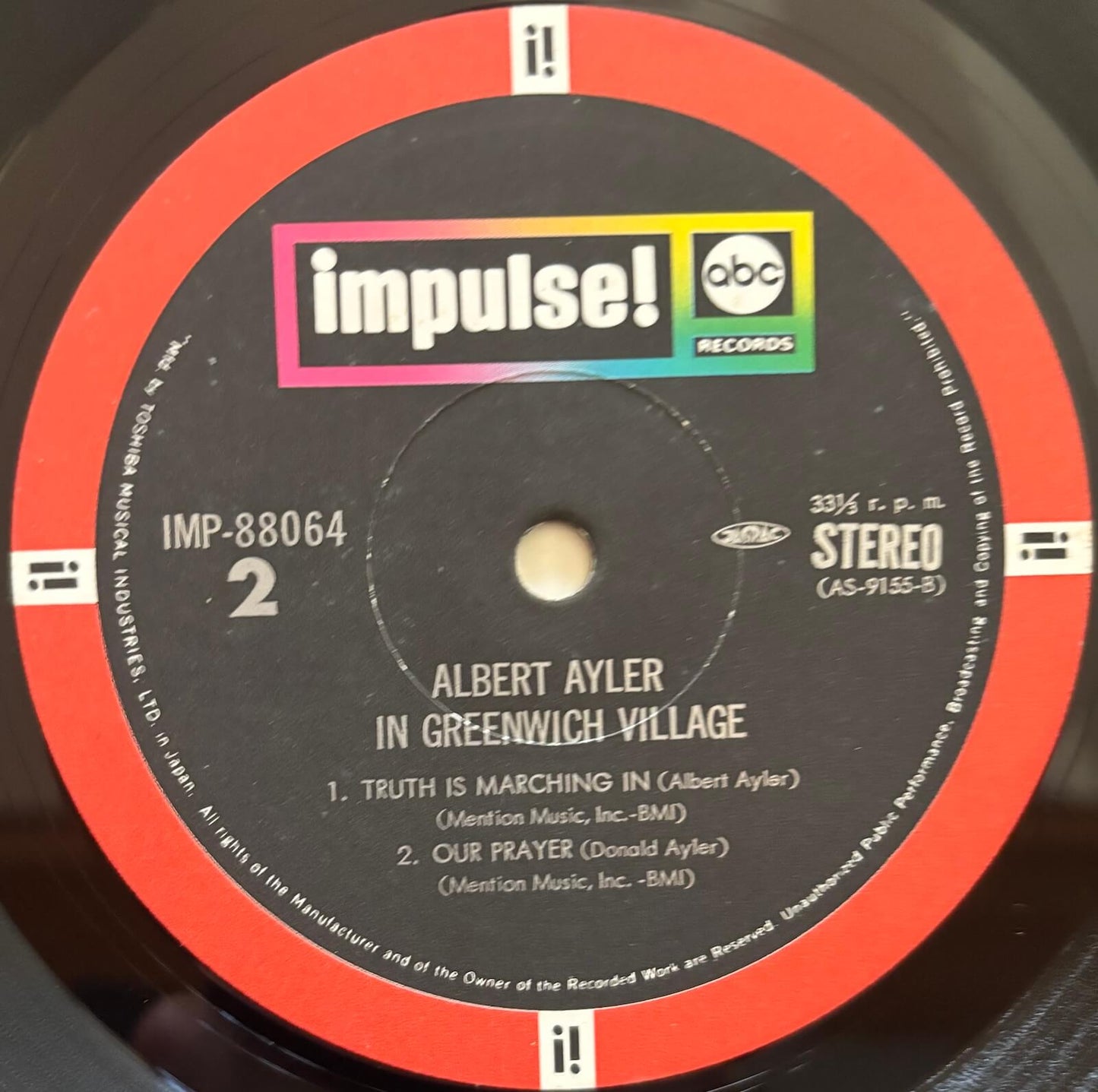 Albert Ayler - In Greenwich Village (1973 Japanese Impulse! Vinyl LP Gatefold)
