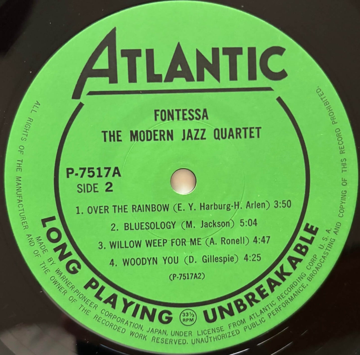 The Modern Jazz Quartet - Fontessa (1976 Japanese Atlantic Vinyl LP Mono)