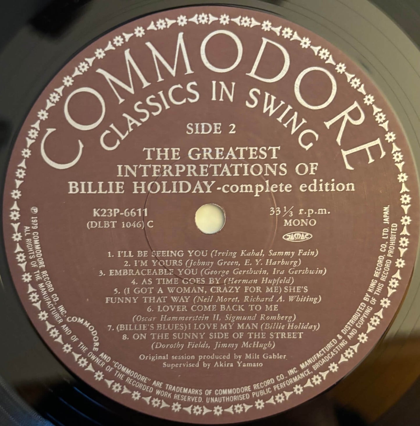 Billie Holiday - The Greatest Interpretations Of Billie Holiday: Complete Edition (1979 Japanese Commodore Vinyl LP Mono)