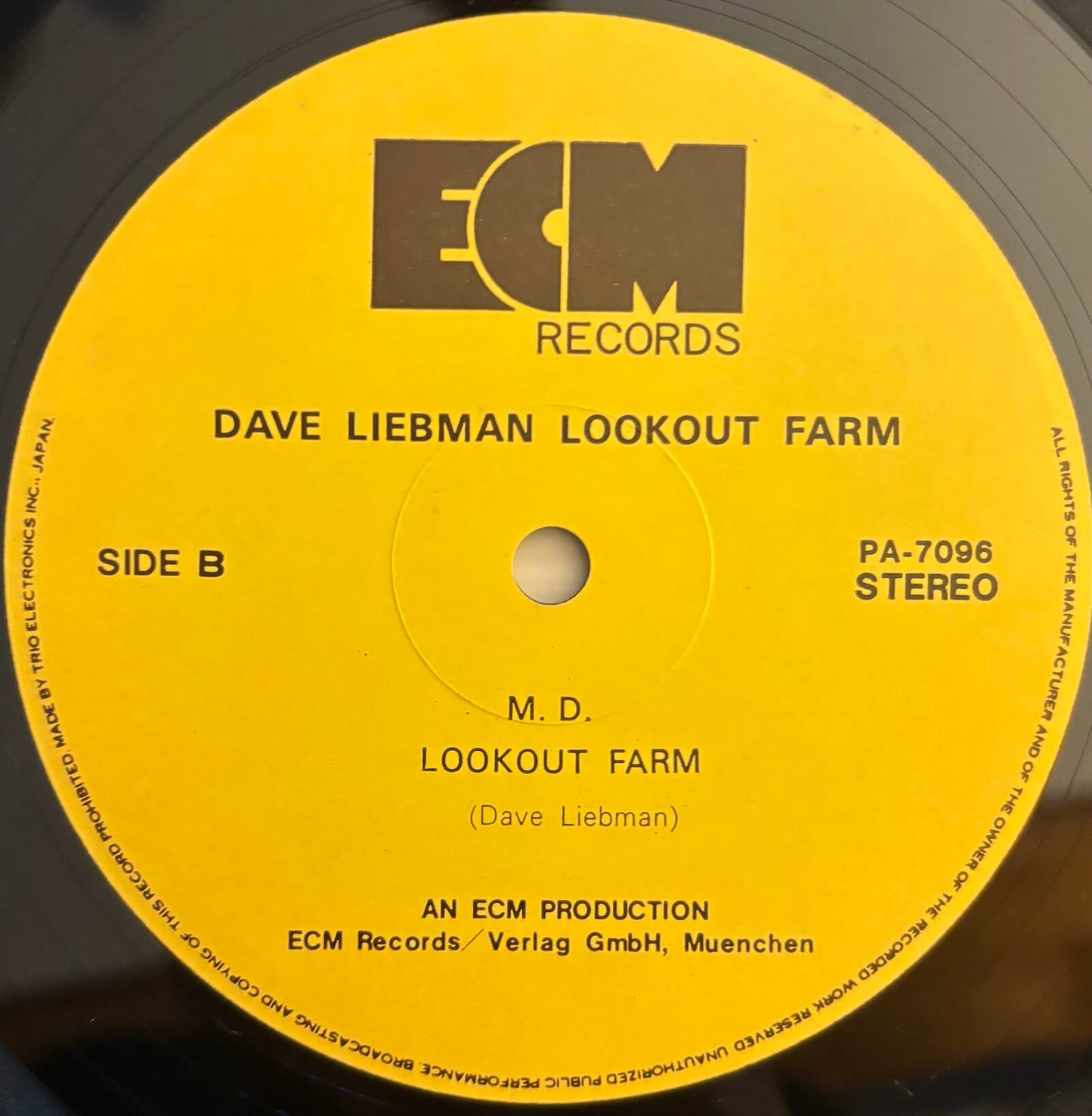 Dave Liebman - Lookout Farm (1974 Japanese ECM Vinyl LP)