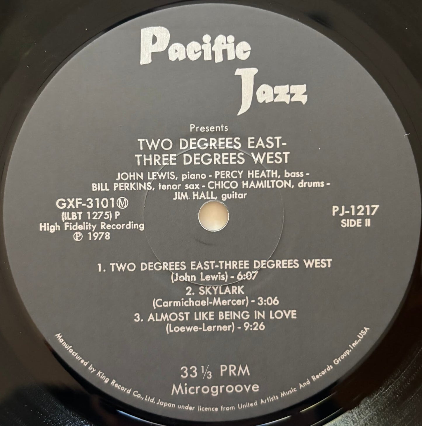 John Lewis - Grand Encounter: 2 Degrees East, 3 Degrees West (1978 Japanese Pacific Jazz Mono Vinyl LP)