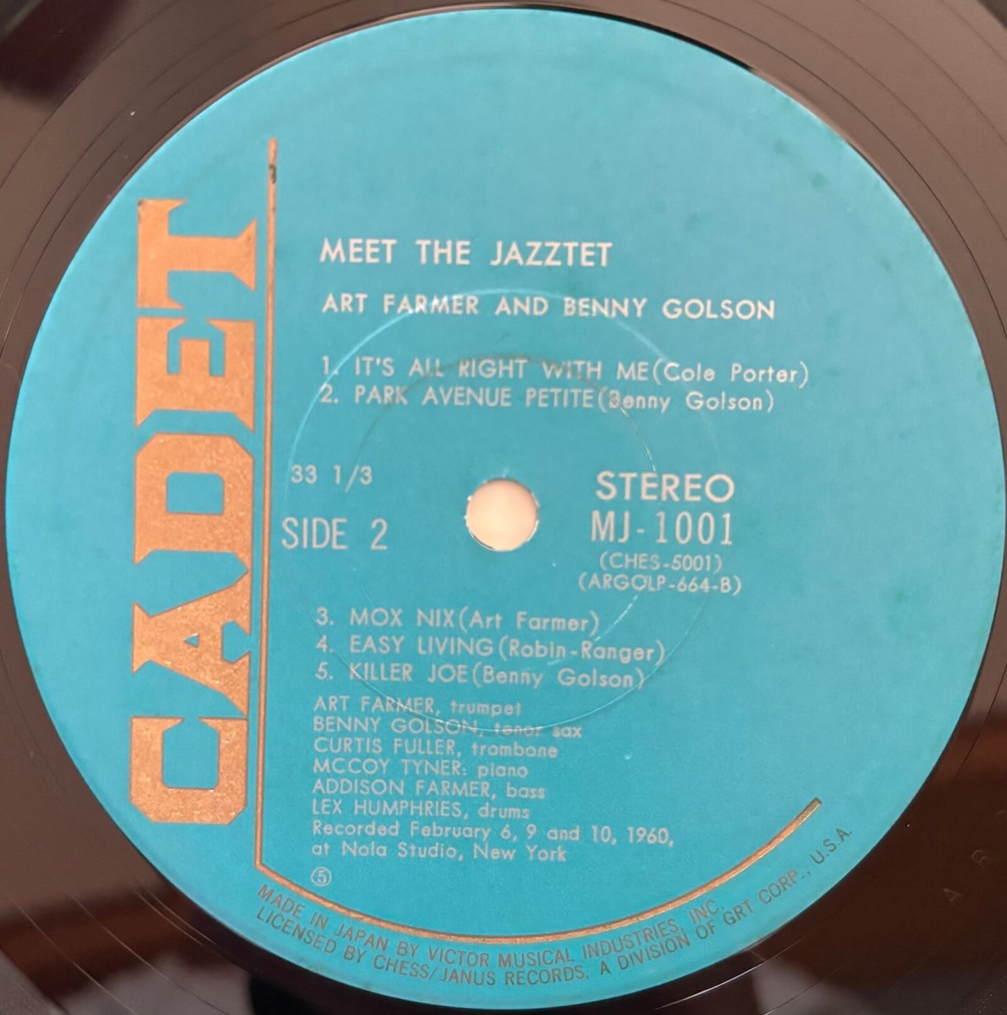 Art Farmer & Benny Golson - Meet The Jazztet (1975 Japanese Cadet Stereo Vinyl LP)