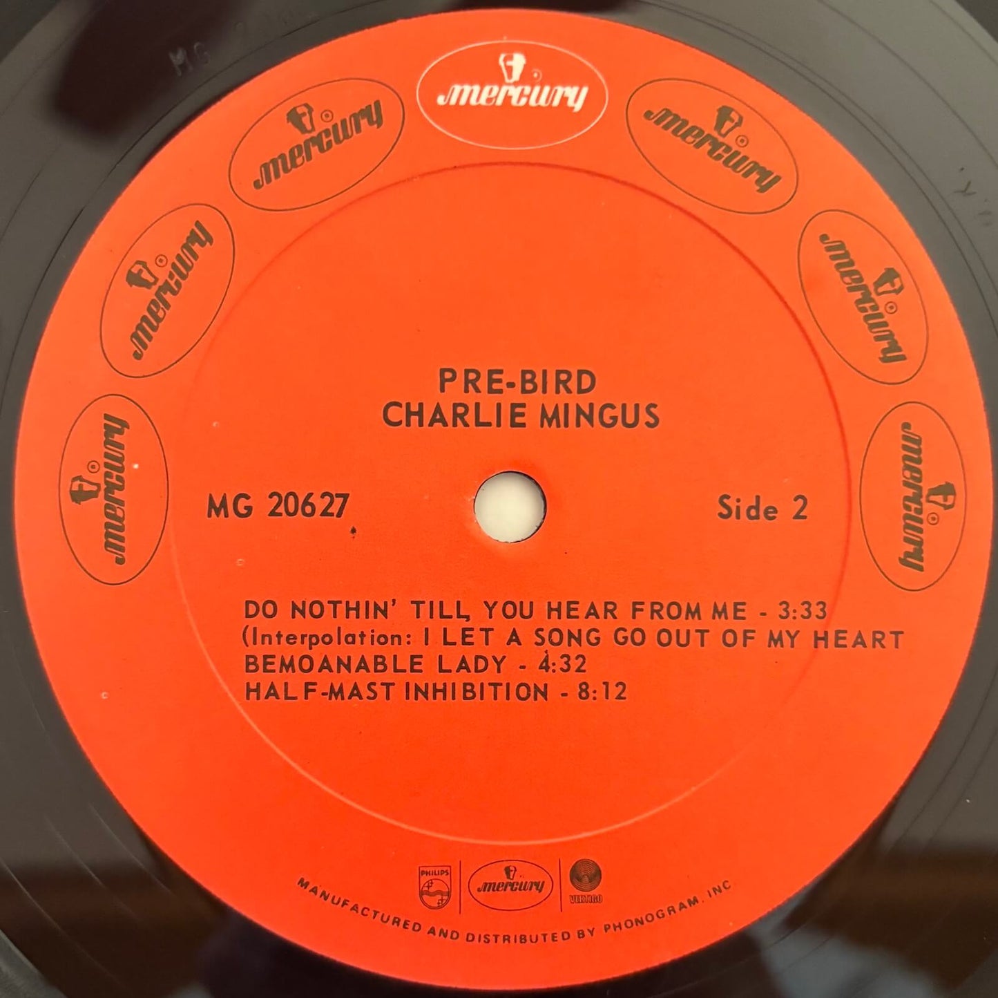 Charles Mingus - Pre-Bird (1973 US Mercury EmArcy Series Mono Vinyl LP)