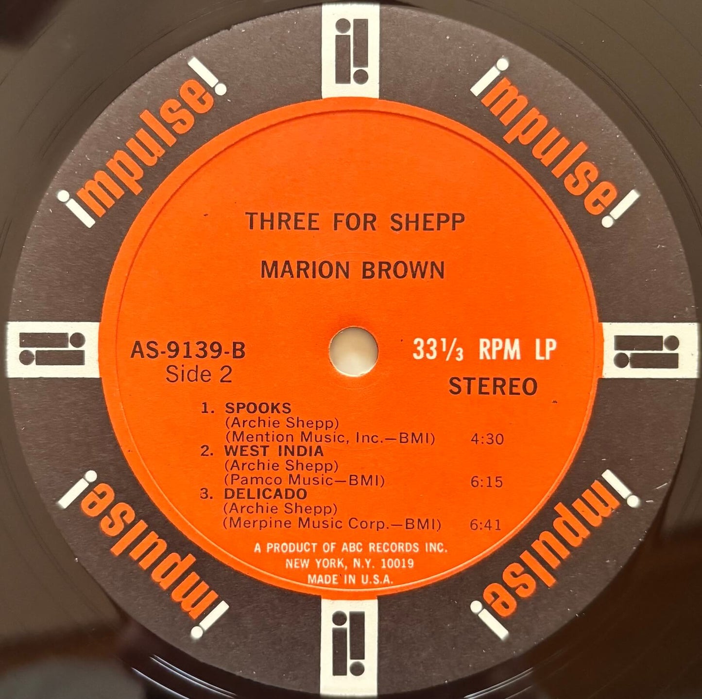 Marion Brown - Three For Shepp (1967 US Impulse! Stereo First Pressing Gatefold Vinyl LP)