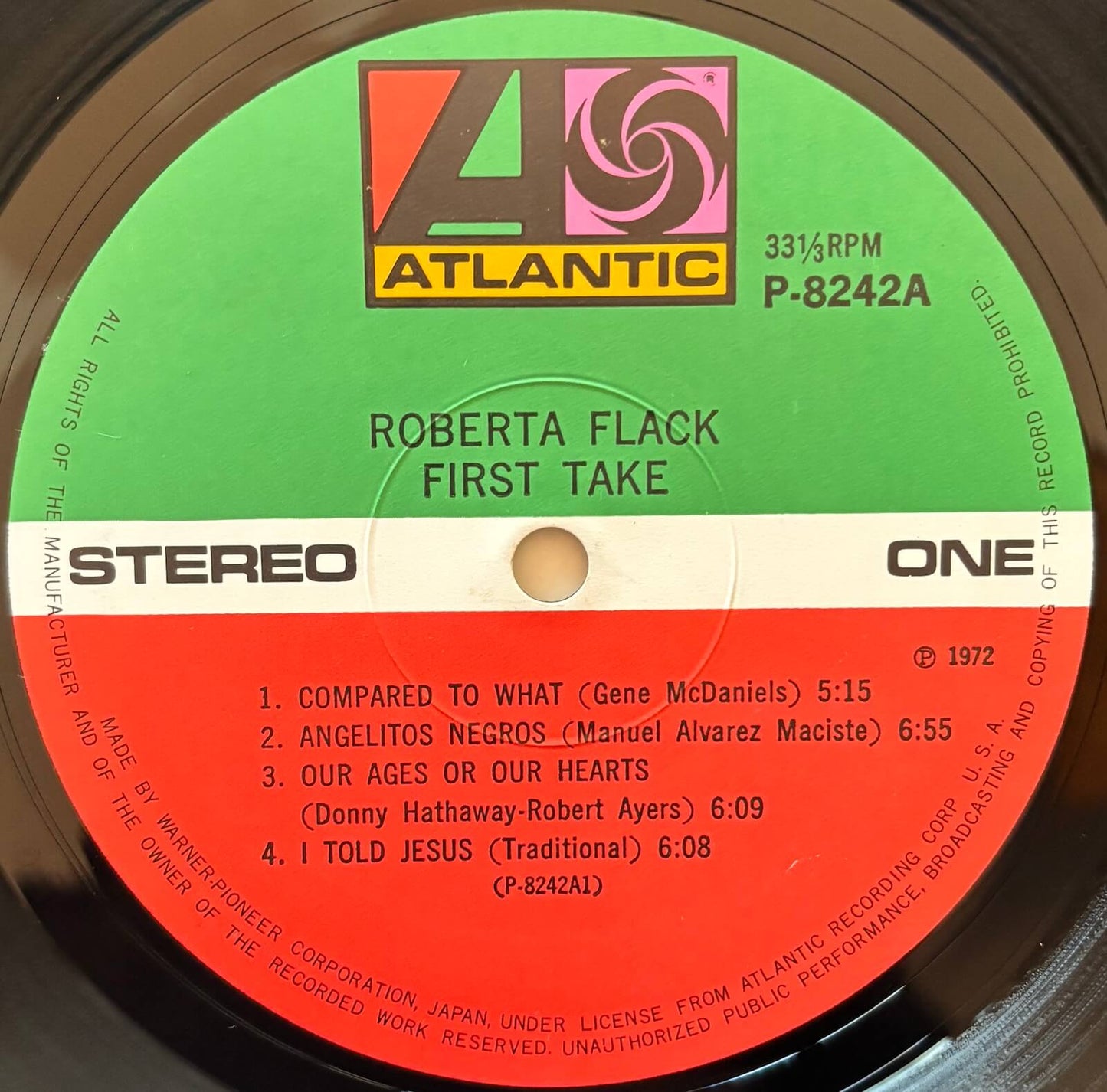 Roberta Flack - First Take (1972 Japanese Atlantic Vinyl LP)