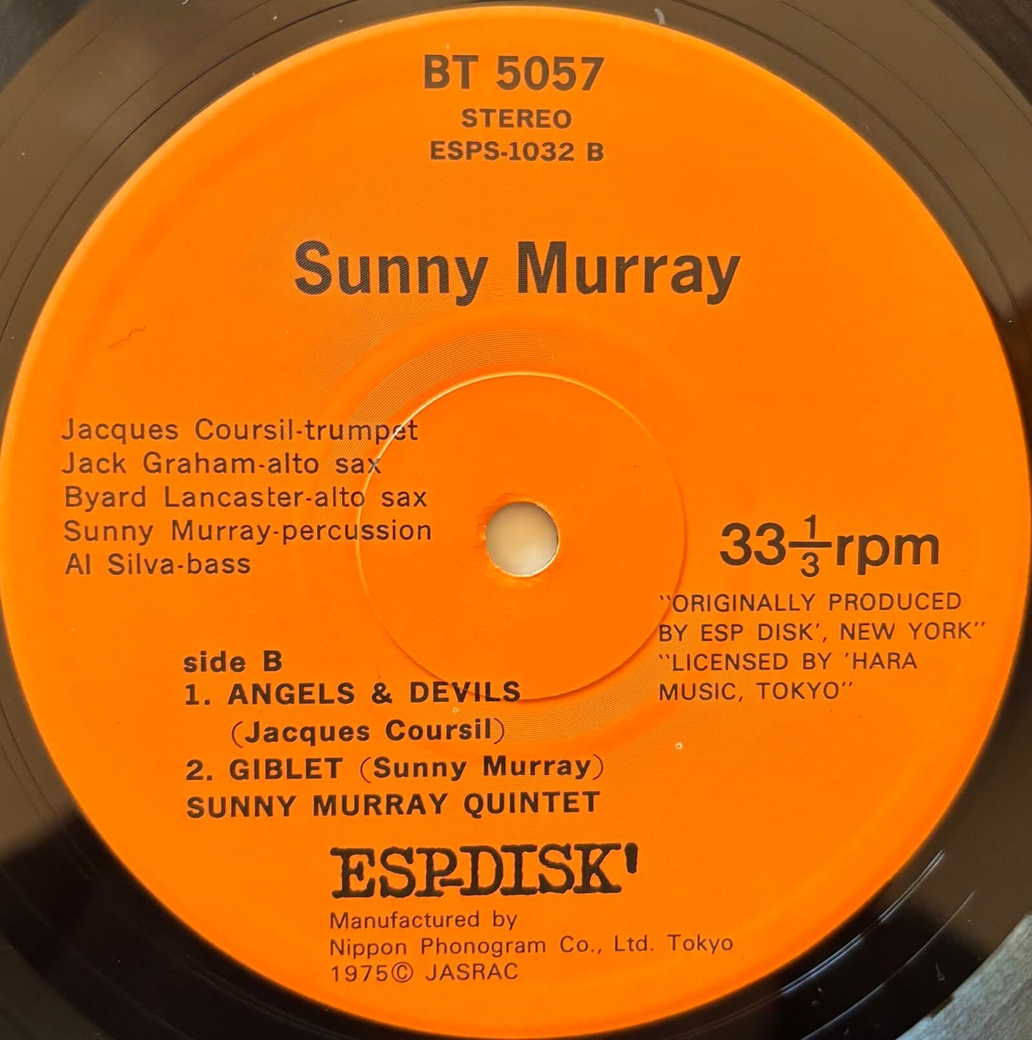 Sunny Murray - Sunny Murray (1975 Japanese ESP-Disk' Vinyl LP)