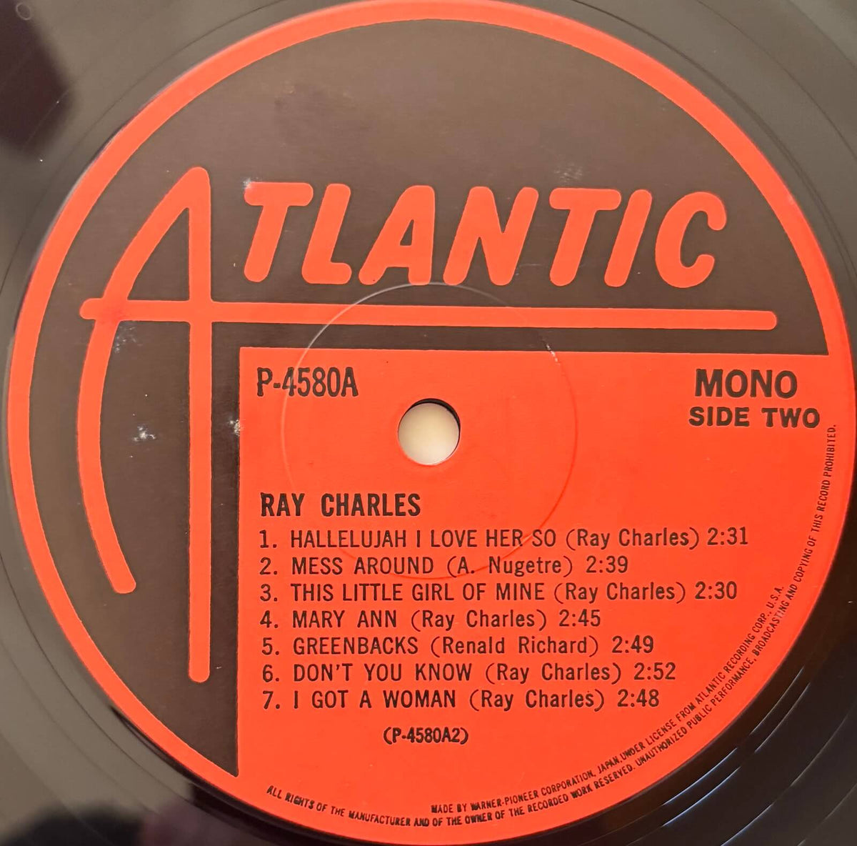 Ray Charles - Ray Charles (1979 Japanese Atlantic Mono Vinyl LP)