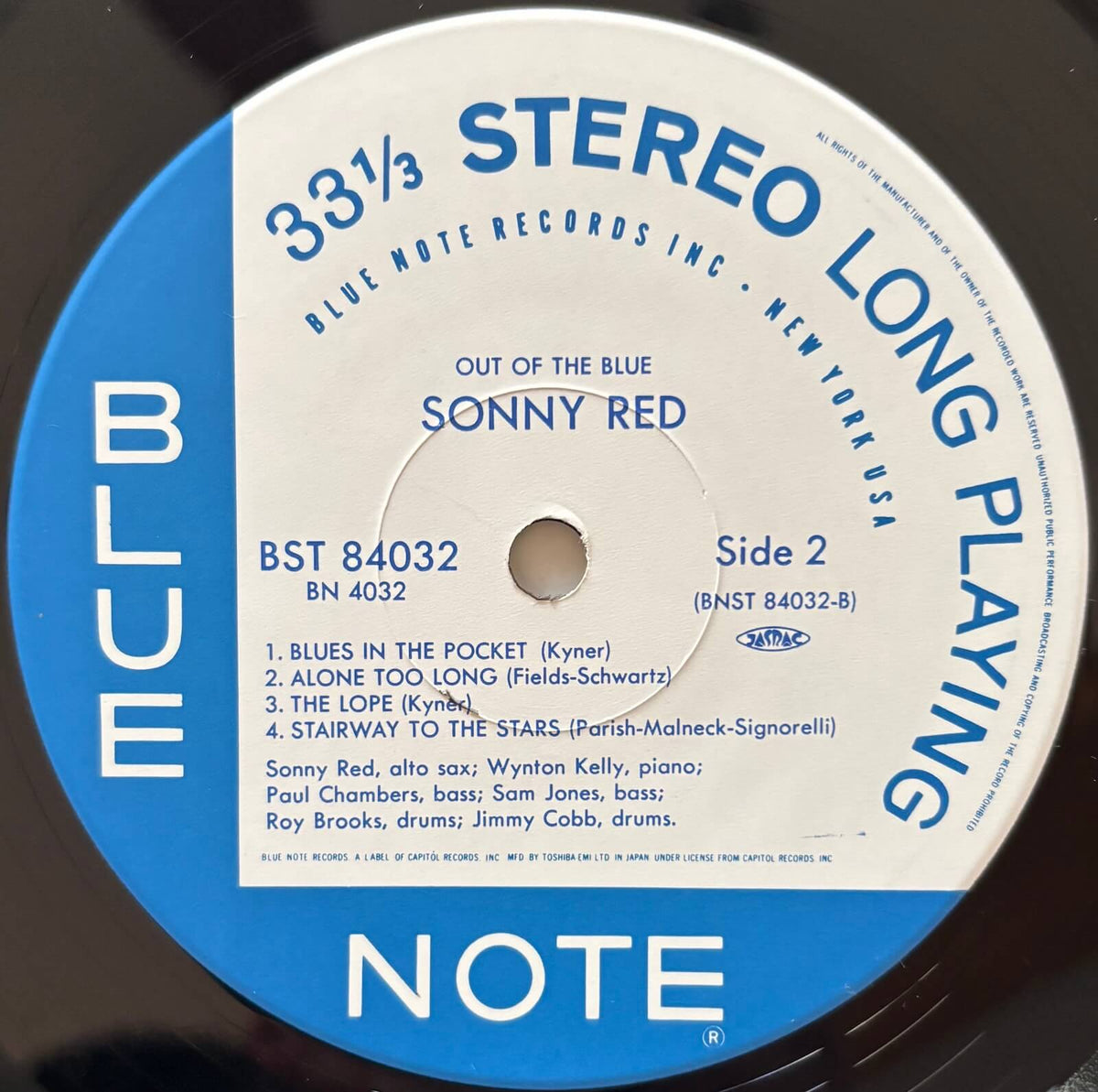 Sonny Red - Out Of The Blue (1989 Japanese Blue Note Stereo LP Limited Edition)