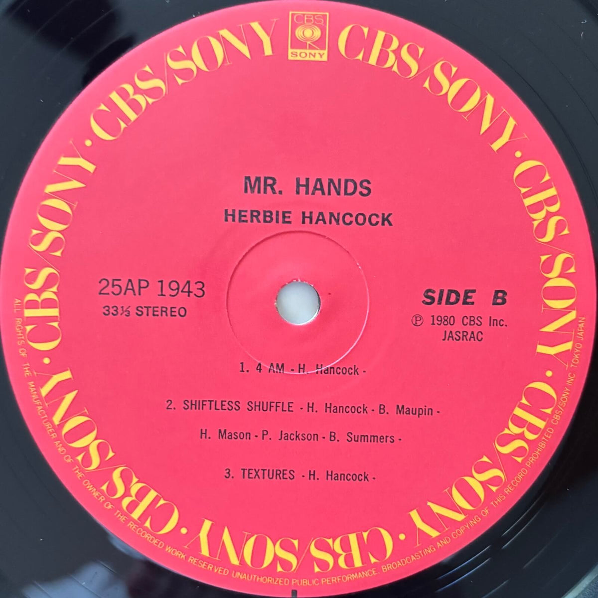 Herbie Hancock - Mr. Hands (1980 Japanese CBS/Sony Vinyl LP)