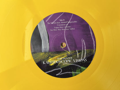 Detail of yellow vinyl from Tom Skinner's 'Kaleidoscopic Visions' album