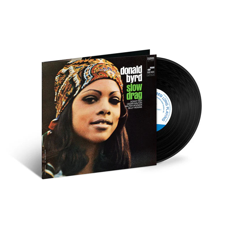 Album cover and vinyl record of Donald Byrd's 'Slow Drag'.