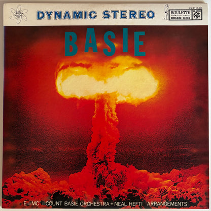 Album cover with a nuclear explosion design and 'Dynamic Stereo Basie' text.