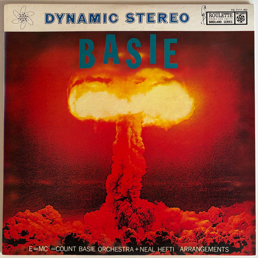 Album cover with a nuclear explosion design and 'Dynamic Stereo Basie' text.