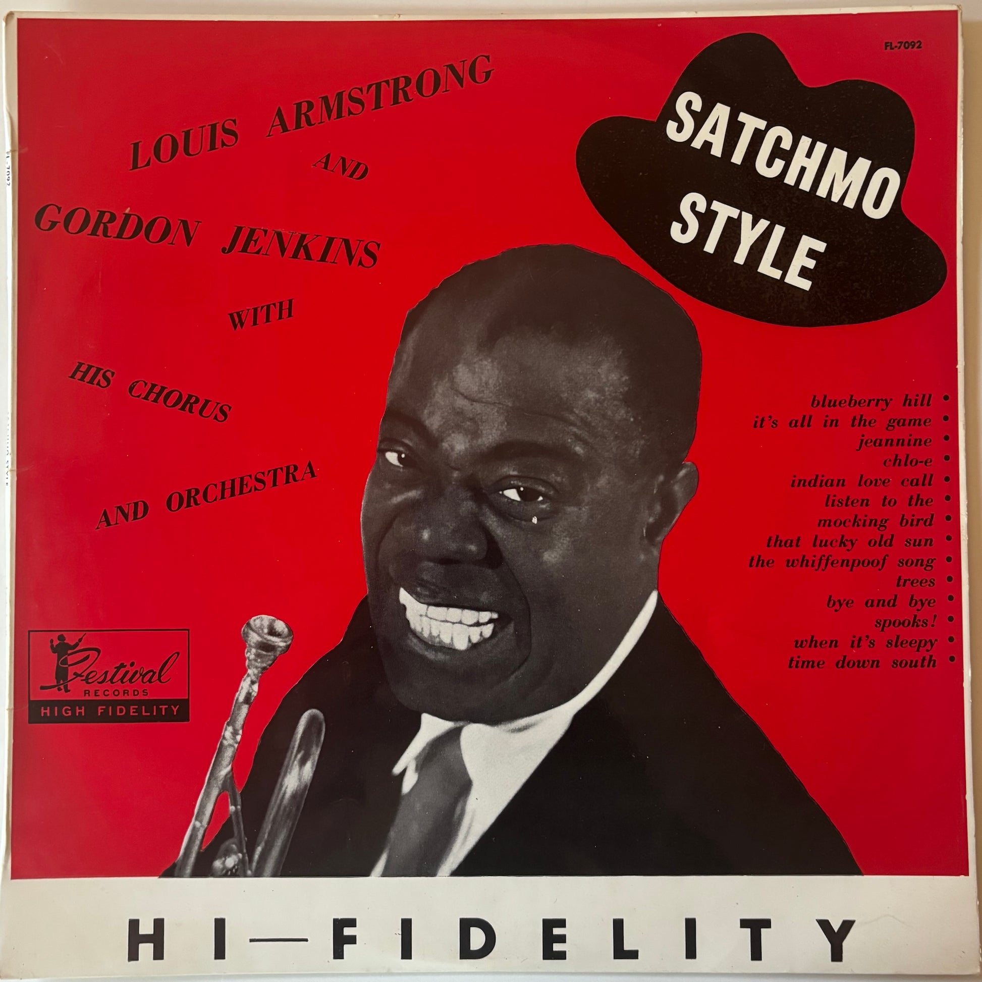 Album cover of Louis Armstrong vinyl LP 'Stachmo Style'