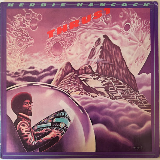Album cover of 'Thrust' by Herbie Hancock vinyl LP.