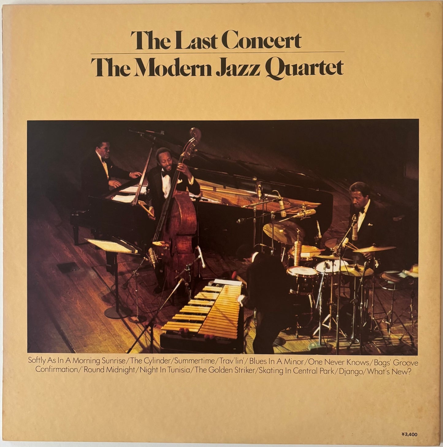 Back cover of 'The Last Concert' by The Modern Jazz Quartet vinyl LP