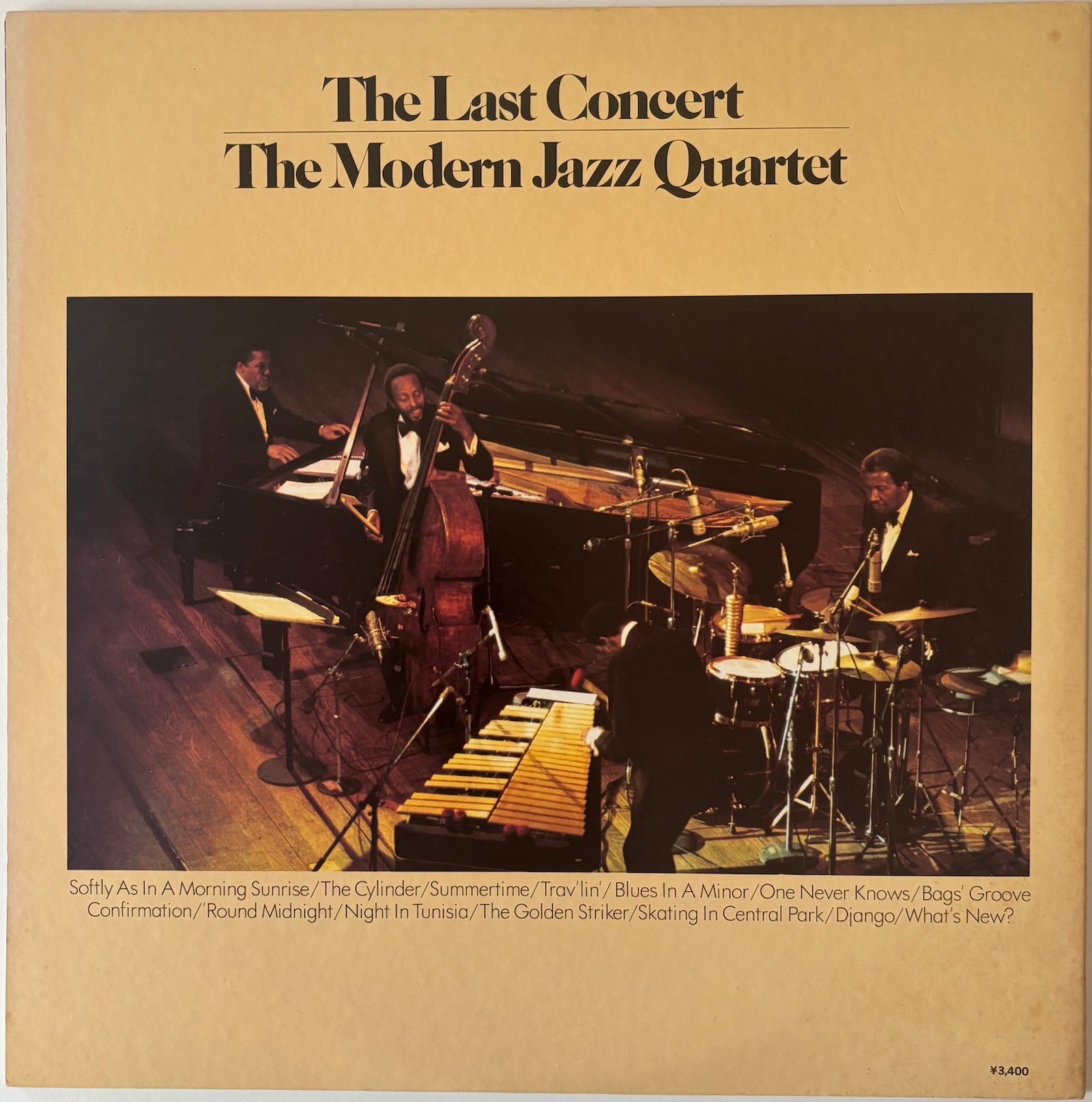 Back cover of 'The Last Concert' by The Modern Jazz Quartet vinyl LP