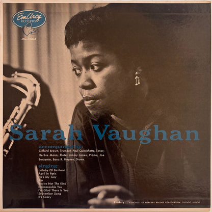 Front cover of Sarah Vaughan self-titled album on EmArcy Records.