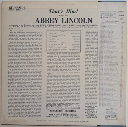 Back cover of Abbey Lincoln album 'That's Him'