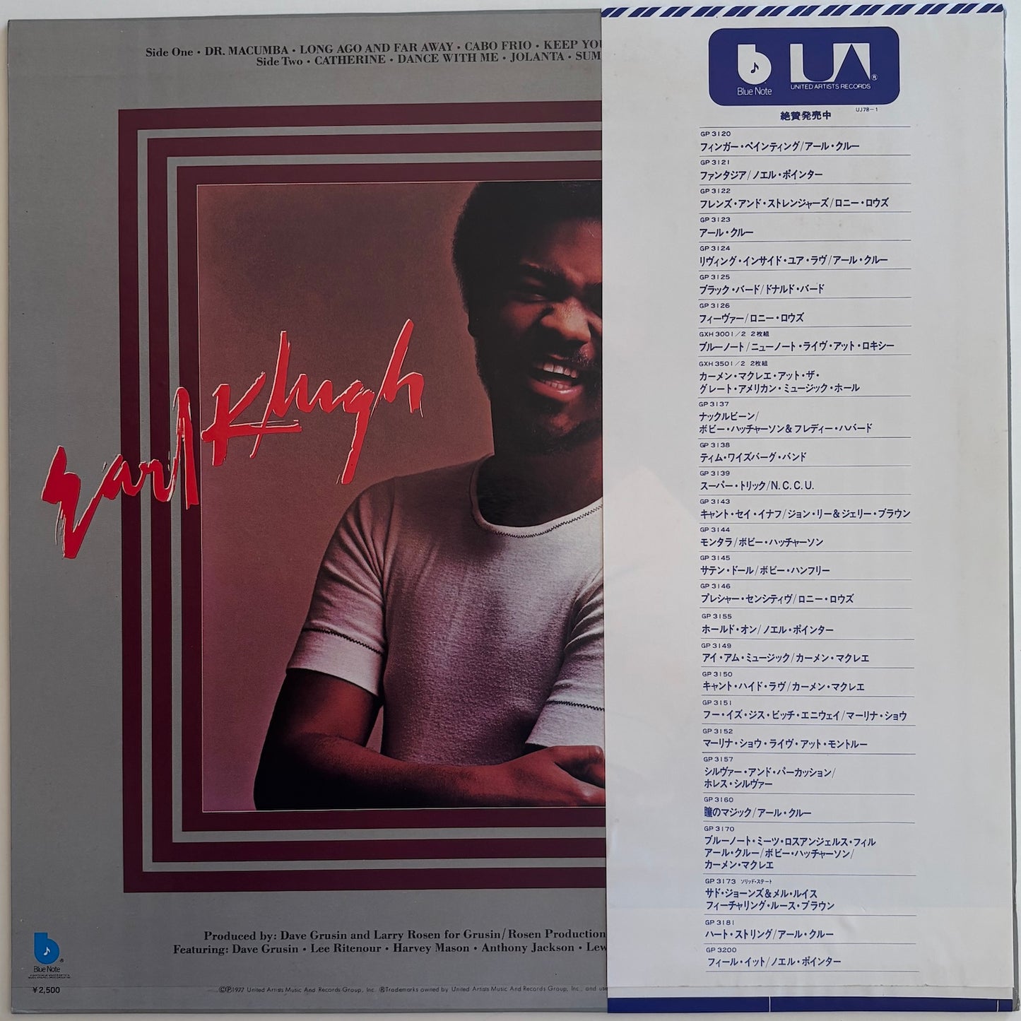 Back cover of Earl Klugh – Finger Paintings