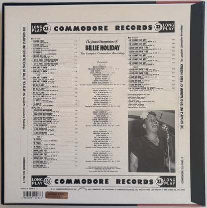 Back cover of Complete Commodore Recordings by Billie Holiday