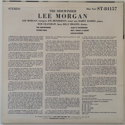 Back cover of Lee Morgan's The Sidewinder album on Blue Note Records
