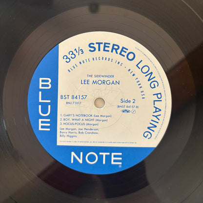 Record label of a Blue Note album The Sidewinder by Lee Morgan