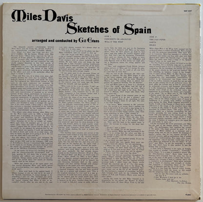 Back cover of a Miles Davis album 'Sketches of Spain'