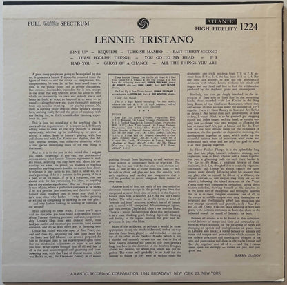 Lennie Tristano - Lennie Tristano (1976 Japanese Atlantic Vinyl LP Mono)