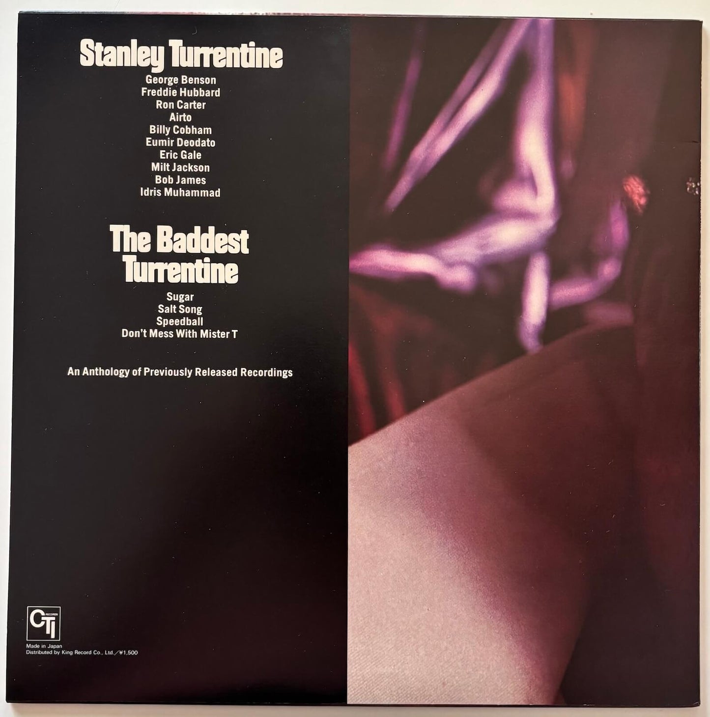 Stanley Turrentine - The Baddest Turrentine (1980 Japanese CTI Limited Edition Vinyl LP)